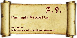 Parragh Violetta névjegykártya